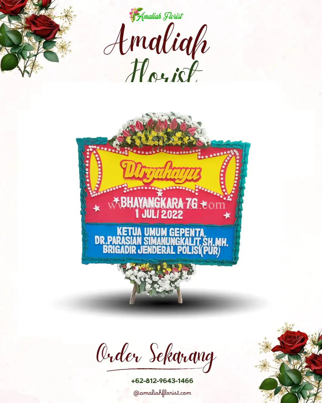 Papan Bunga HUT Ulang Tahun Gununggajah